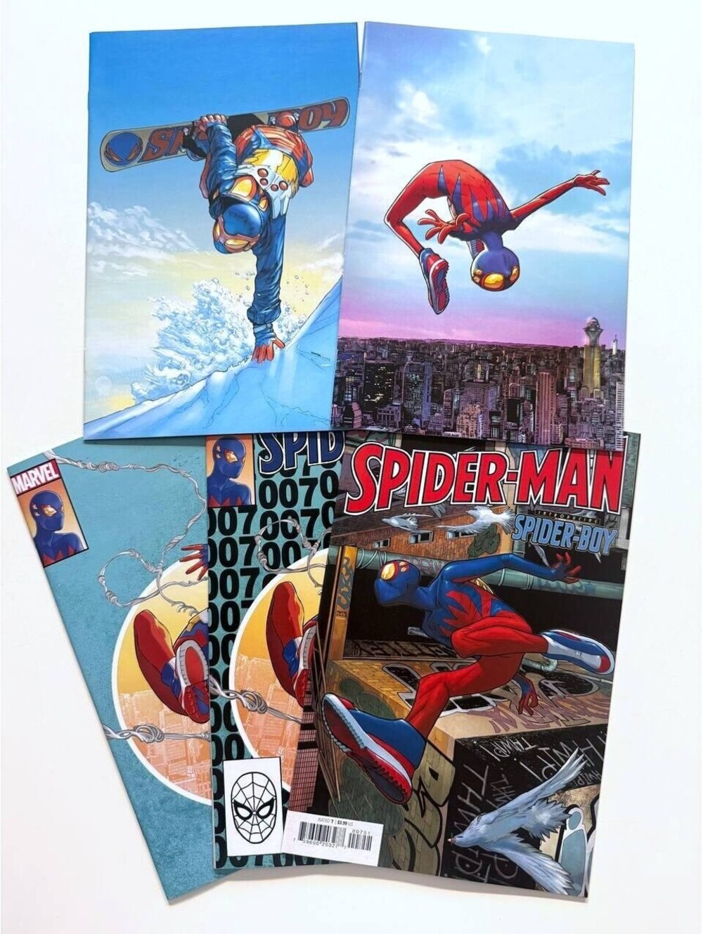 SPIDER-BOY COLLECTION Spider-Man #7, Spider-Verse #3, Spider-Boy #2 1:100 Virgin